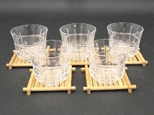 JAPANESE GLASS WARE / ICED TEA CUP SET OF 5